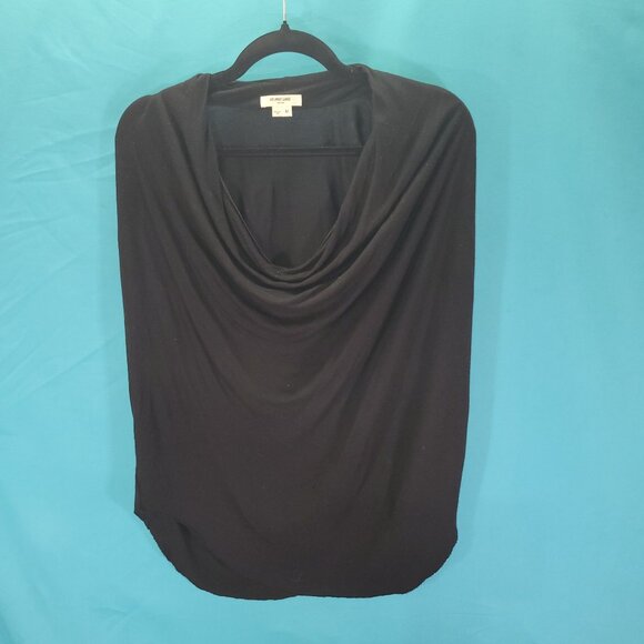 Helmut Lang Black Draped Cowl Neck Top Womens Medium 100% Viscose - Picture 2 of 10